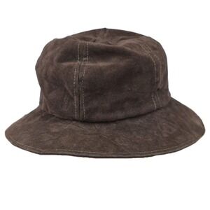 Vintage Union United Hatters Cap & Millinery Workers Brown Suede Women's Hat 21"